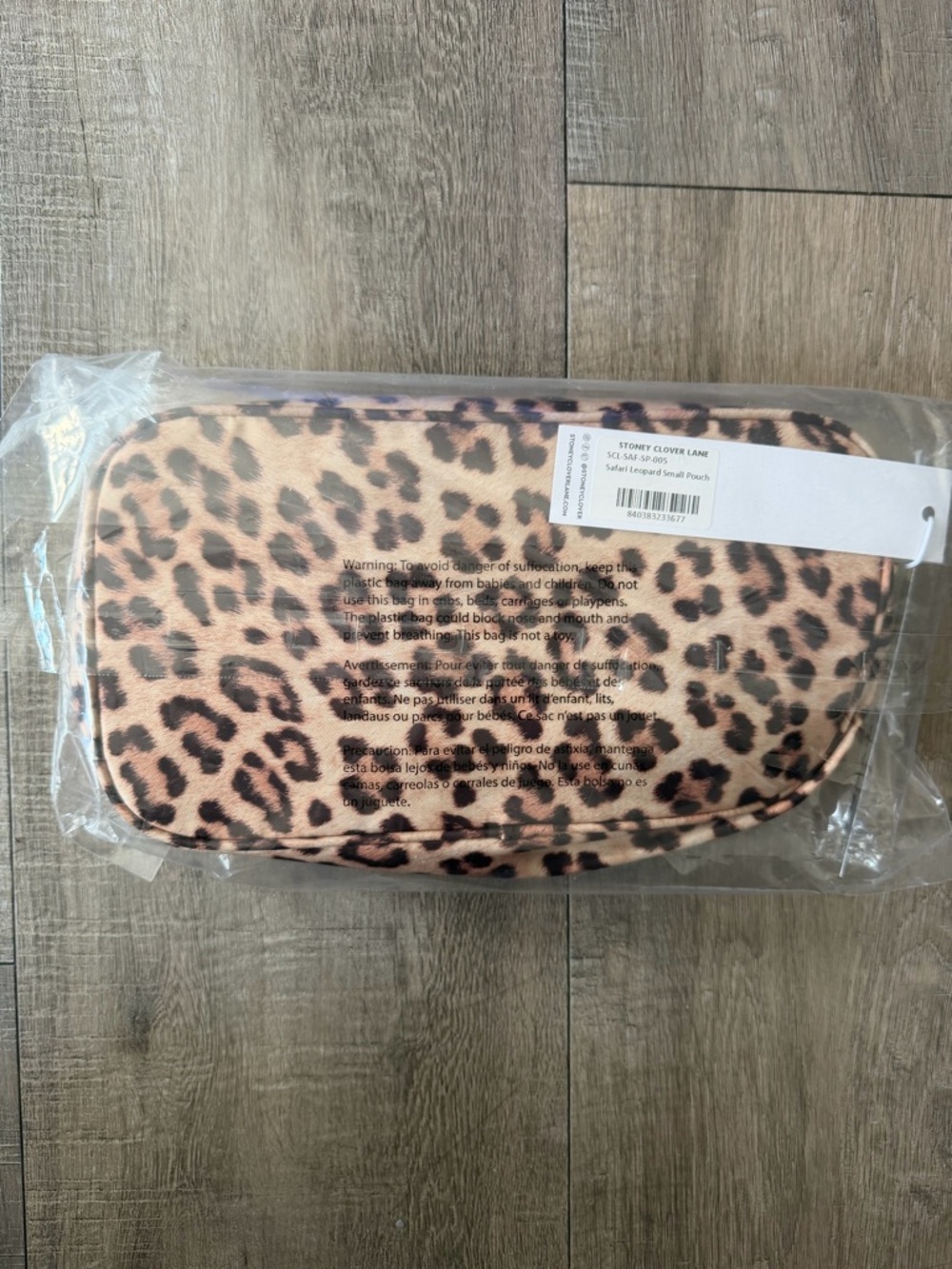 Stoney Clover Lane Leopard Small Cosmetic Pouch